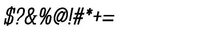 Montrex Slab Regular Condensed Italic Font OTHER CHARS