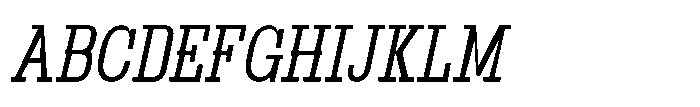 Montrex Slab Regular Condensed Italic Font UPPERCASE