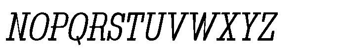 Montrex Slab Regular Condensed Italic Font UPPERCASE