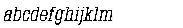 Montrex Slab Regular Condensed Italic FONT