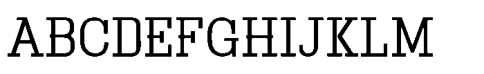 Montrex Slab Regular Condensed Low Subhead Font UPPERCASE