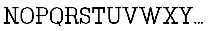Montrex Slab Regular Condensed Low Subhead Font UPPERCASE
