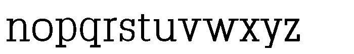 Montrex Slab Regular Condensed Low Subhead Font LOWERCASE