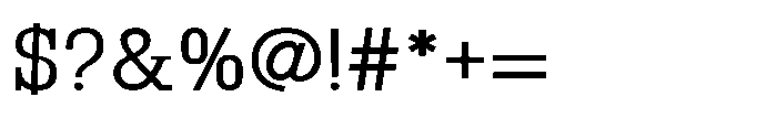 Montrex Slab Regular Expanded High Subhead Font OTHER CHARS