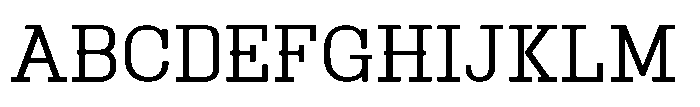 Montrex Slab Regular Expanded High Subhead Font UPPERCASE