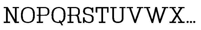 Montrex Slab Regular Expanded High Subhead Font UPPERCASE