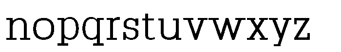 Montrex Slab Regular Expanded High Subhead Font LOWERCASE