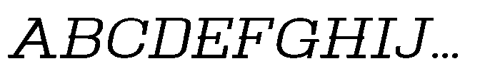 Montrex Slab Regular Expanded Italic Font UPPERCASE