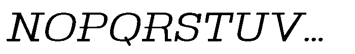 Montrex Slab Regular Expanded Italic Font UPPERCASE