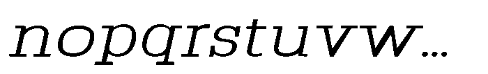 Montrex Slab Regular Expanded Italic Font LOWERCASE
