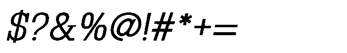 Montrex Slab Regular Italic Font OTHER CHARS