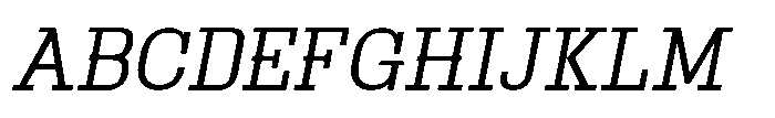 Montrex Slab Regular Italic Font UPPERCASE