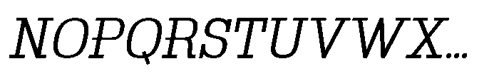 Montrex Slab Regular Italic Font UPPERCASE