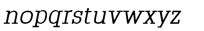 Montrex Slab Regular Italic Font LOWERCASE