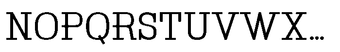 Montrex Slab Regular Norm Subhead Font UPPERCASE
