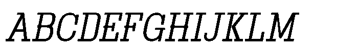 Montrex Slab Regular Semi Condensed Italic Font