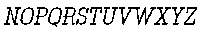 Montrex Slab Regular Semi Condensed Italic Font UPPERCASE