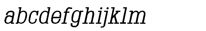 Montrex Slab Regular Semi Condensed Italic FONT