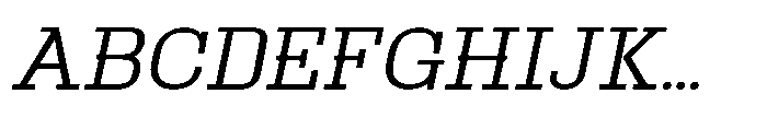 Montrex Slab Regular Semi Expanded Italic Font UPPERCASE