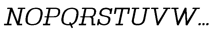 Montrex Slab Regular Semi Expanded Italic Font UPPERCASE
