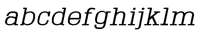 Montrex Slab Regular Semi Expanded Italic FONT