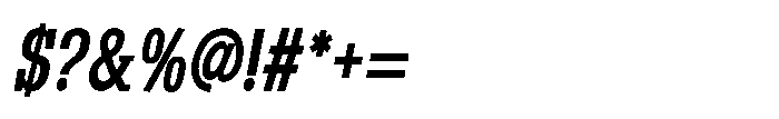 Montrex Slab Semi Bold Condensed Italic Font OTHER CHARS