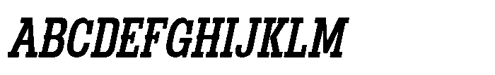 Montrex Slab Semi Bold Condensed Italic Font UPPERCASE