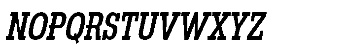 Montrex Slab Semi Bold Condensed Italic Font UPPERCASE