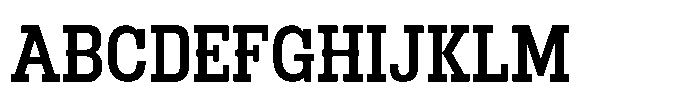 Montrex Slab Semi Bold Condensed Low Display Font UPPERCASE