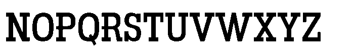 Montrex Slab Semi Bold Condensed Low Display Font UPPERCASE