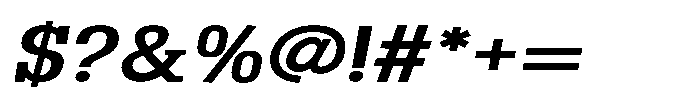 Montrex Slab Semi Bold Expanded Italic Font OTHER CHARS
