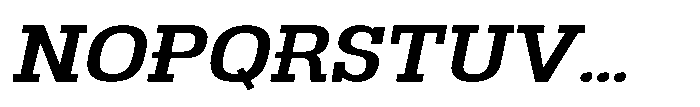 Montrex Slab Semi Bold Expanded Italic Font UPPERCASE