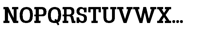 Montrex Slab Semi Bold Expanded Low Subhead Font UPPERCASE