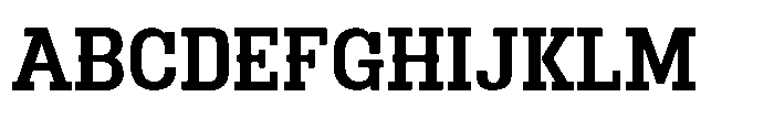 Montrex Slab Semi Bold Low Subhead Font UPPERCASE