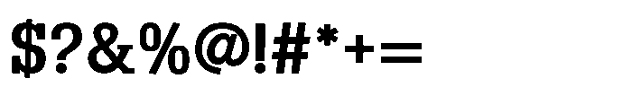 Montrex Slab Semi Bold Norm Display Font OTHER CHARS