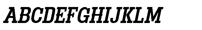 Montrex Slab Semi Bold Semi Condensed Italic Font UPPERCASE