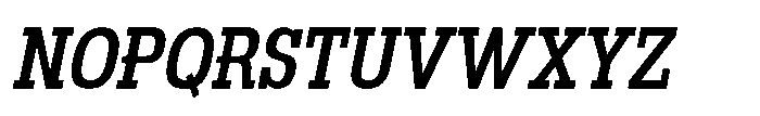 Montrex Slab Semi Bold Semi Condensed Italic Font UPPERCASE