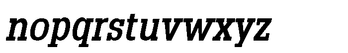 Montrex Slab Semi Bold Semi Condensed Italic Font LOWERCASE