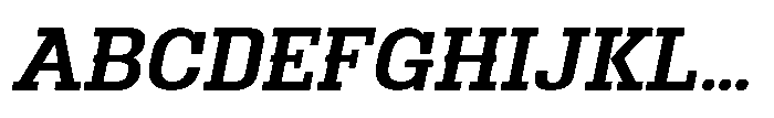 Montrex Slab Semi Bold Semi Expanded Italic Font UPPERCASE