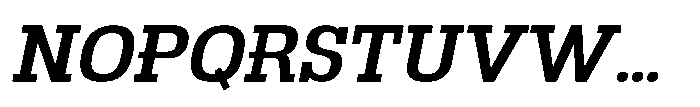 Montrex Slab Semi Bold Semi Expanded Italic Font UPPERCASE