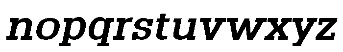 Montrex Slab Semi Bold Semi Expanded Italic Font LOWERCASE
