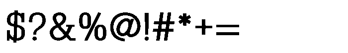 Montrex Slab Semi Condensed High Subhead Font OTHER CHARS