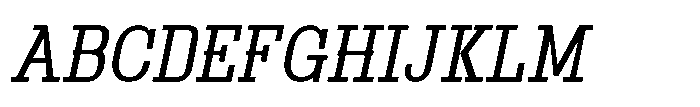 Montrex Slab Semi Condensed Italic Font