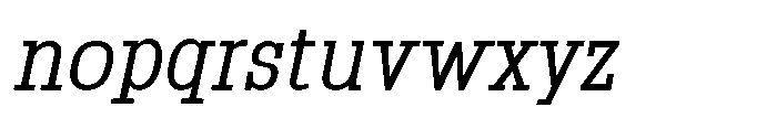Montrex Slab Semi Condensed Italic Font LOWERCASE