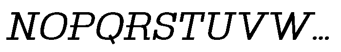 Montrex Slab Semi Expanded Italic Font UPPERCASE