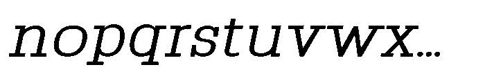 Montrex Slab Semi Expanded Italic Font LOWERCASE