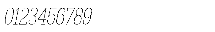 Montrex Slab Thin Condensed Italic Font OTHER CHARS