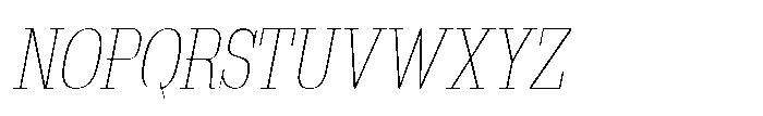 Montrex Slab Thin Condensed Italic Font UPPERCASE