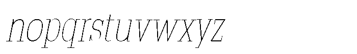 Montrex Slab Thin Condensed Italic Font LOWERCASE