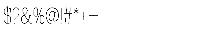 Montrex Slab Thin Condensed Low Subhead Font OTHER CHARS